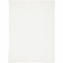 Alvi Gebreide Deken Ruit Wit 75 X 100 Cm