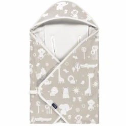 Alvi ® Reisdeken Light Dierentuindieren Taupe 80 X 80 Cm