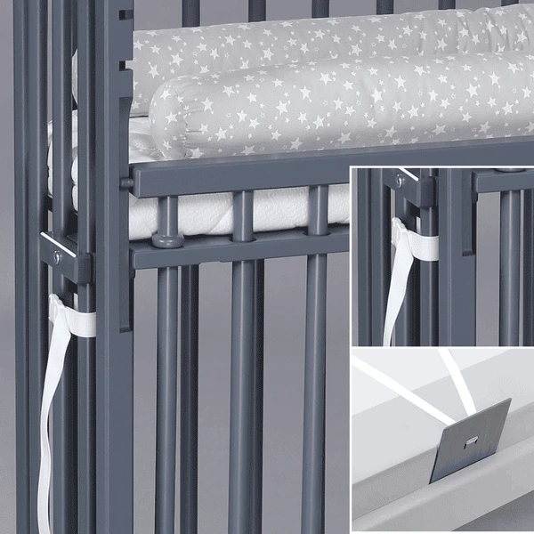 Babybay Boxspring Co-sleeper Comfort Plus Leigrijs Gelakt - Afbeelding 2