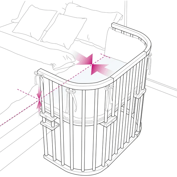 Babybay Co-sleeper Maxi Comfort Plus Leigrijs Gelakt - Afbeelding 5