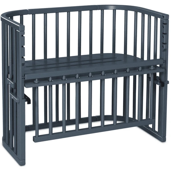 Babybay Co-sleeper Maxi Comfort Plus Leigrijs Gelakt