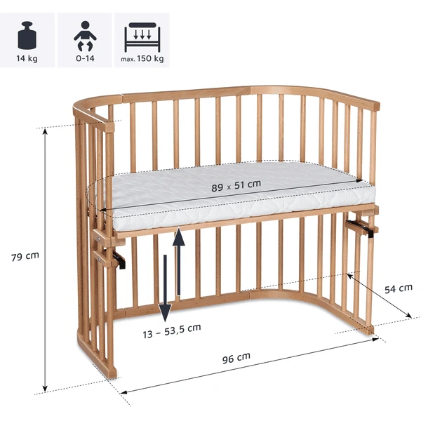 Babybay Co-sleeper Maxi Natuur Gelakt - Afbeelding 5