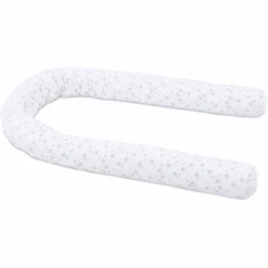 Babybay® Nestslang Piqué Wit Sterren Parelgrijs