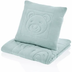 BabyJem Knuffeldeken Met Kussen, Blauw