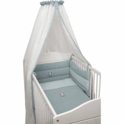 Be Be 's Collectie Mousseline Beddenset 3st Kikker King Groen