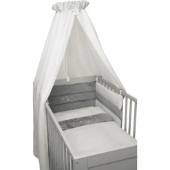 Be Be 's Collectie Mousseline Beddenset 3st Ster Grijs