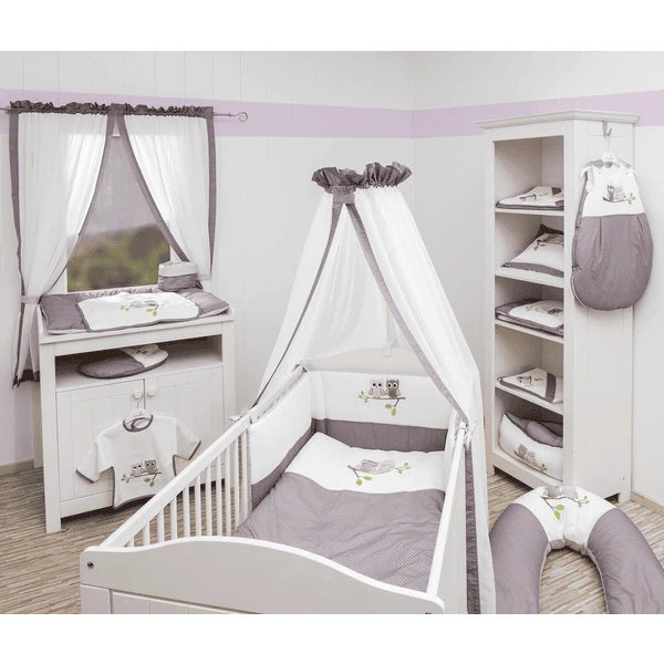 Be Be 's Collection Beddenset 3-delig Uilen Roze - Afbeelding 2