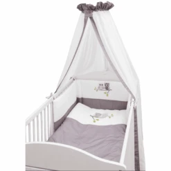 Be Be 's Collection Beddenset 3-delig Uilen Roze