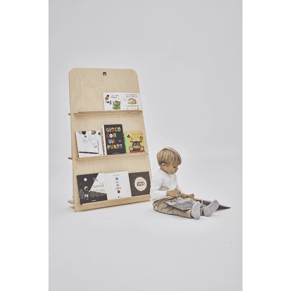 Bianconiglio Kids ® BUK 100 Boekenkast Montessori Naturel Ongelakt - Afbeelding 3