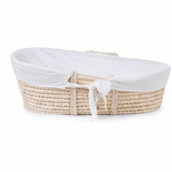 Childhome CHILD HOME Mozaïekmand Van Maïsblad Incl. Matras En Overtrek Wit