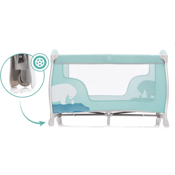 Fillikid Aluminium Reisbedje Milaan Polar Bear Mint - Afbeelding 5