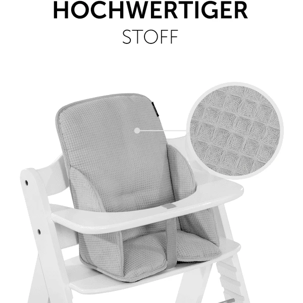 Hauck Kinderstoelkussen Alpha Cosy Select Waffle Piqué Grijs - Afbeelding 4