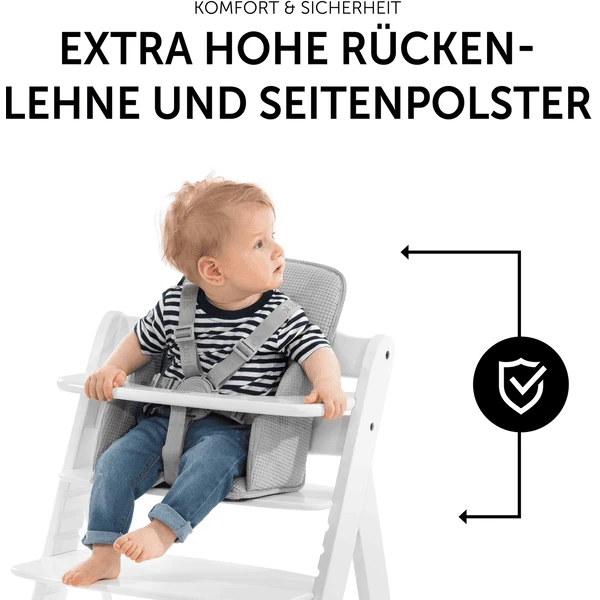 Hauck Kinderstoelkussen Alpha Cosy Select Waffle Piqué Grijs - Afbeelding 5