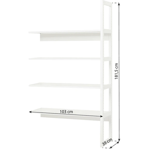 Hoppekids Halve Sectie Etage 4 Legborden Met 1 Legbordzijde 100 Cm - Afbeelding 2