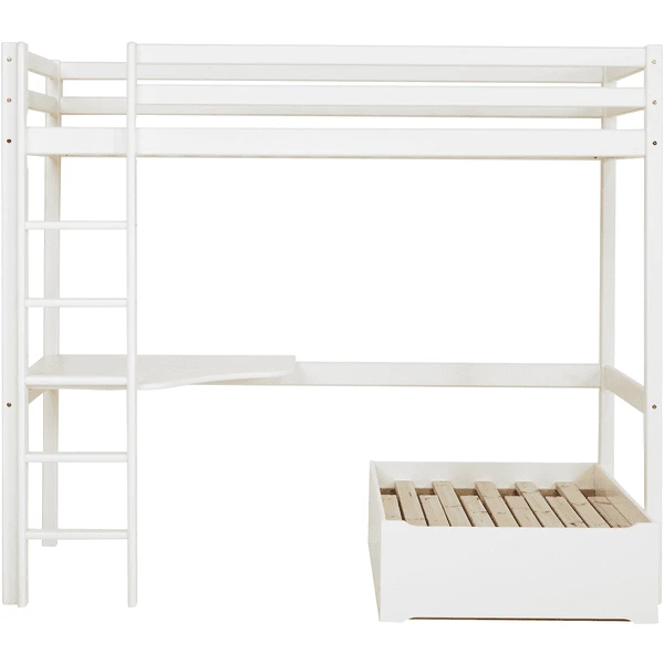 Hoppekids Loft Bed Basic Mega Wit Met Loungemodule En Bureau Wit - Afbeelding 2