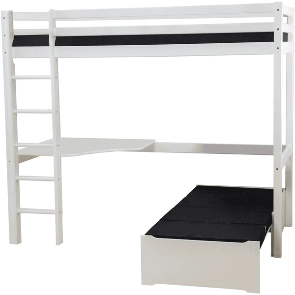 Hoppekids Loft Bed Basic Mega Wit Met Loungemodule En Bureau Wit - Afbeelding 4