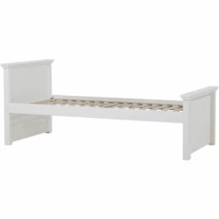 Hoppekids Maja Deluxe Slaapbank 90 X 200 Cm Wit Lattenbodem 1 Hoog En 1 Midden Bedeinde