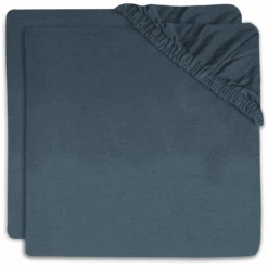 Jollein Hoeslaken Cradle Jersey 40/50x80/90cm Pack Of 2 Jeans Blauw