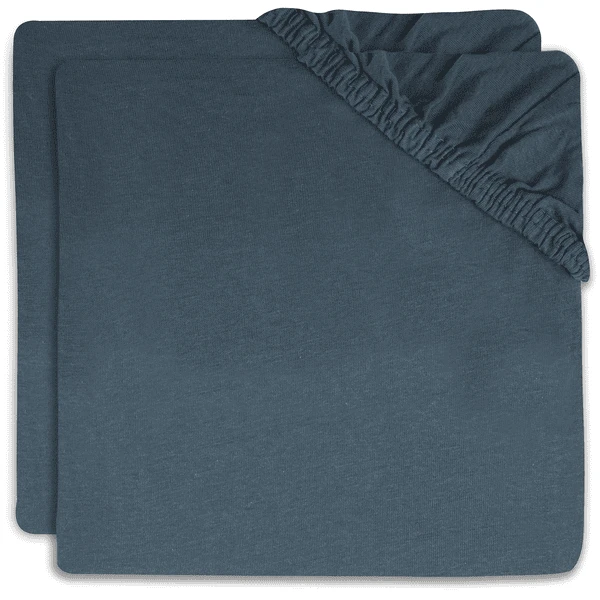 Jollein Hoeslaken Cradle Jersey 40/50x80/90cm Pack Of 2 Jeans Blauw - Afbeelding 4