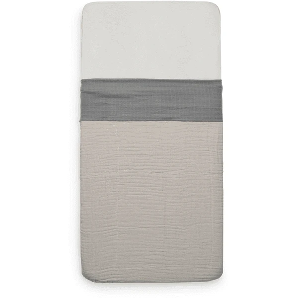 Jollein Wieg Bedlaken 75x100 Cm - Gerimpeld - Storm Grey - Afbeelding 4