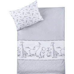 JULIUS ZÖLLNER Beddengoed 100/135cm Safari Wit/grijs