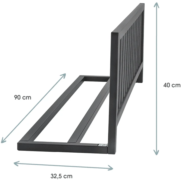 Kindsgard Bedhek Frakant Grijs 90 Cm - Afbeelding 2