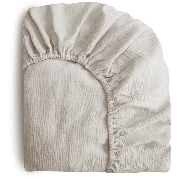 Mushie Hoeslaken Mist Medium 60 X 120 Cm - Afbeelding 2