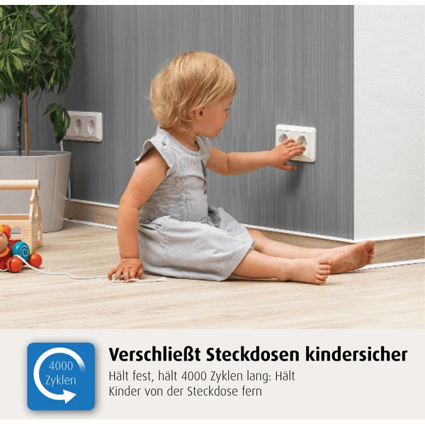 Reer Zelfklevende Contactdoosbeschermers, 20 Stuks Wit - Afbeelding 2