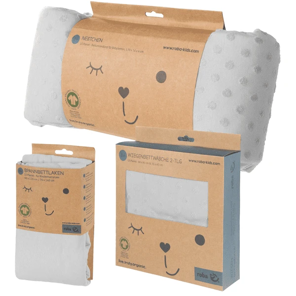 Roba Geschenkset BIO Jersey Slapen Small Lil Planet Grijs - Afbeelding 4