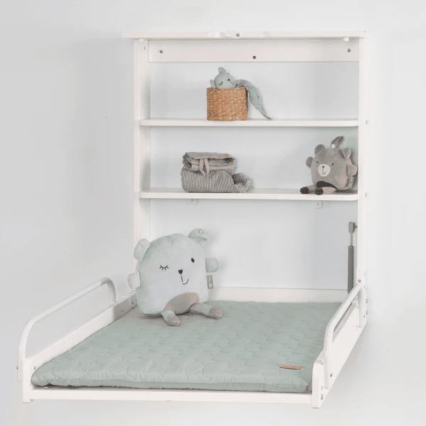 Roba Wandcommode Incl. Aankleedkussen Style Frosty Green Stars - Afbeelding 2