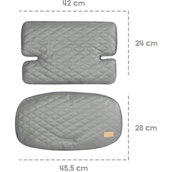 Roba Zitverkleiner 2-delig Sit Up Luxe Stone Gewatteerd - Afbeelding 5