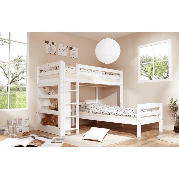 TiCAA L-Bed Lupo Massief Beukenhout Wit