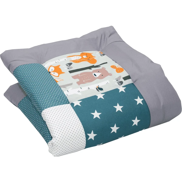 Ullenboom Peuterdeken & Boxkleed 80X80 Cm Bosdieren Petrol - Afbeelding 5