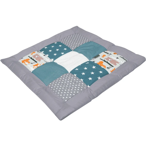 Ullenboom Peuterdeken & Boxkleed 80X80 Cm Bosdieren Petrol