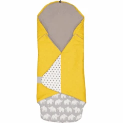 ULLENBOOM ® Verpakkingsdeken Olifant Geel 98 X 98 X 2 Cm